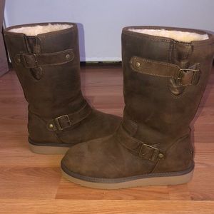 UGG Kensington Women’s Leather Buckle Biker Boots